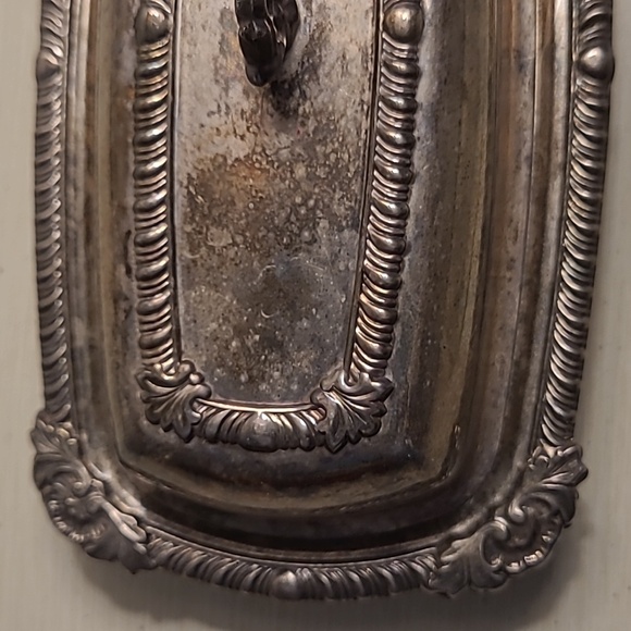 Vintage silver plated butter dish with original glass liner insert - Picture 10 of 12